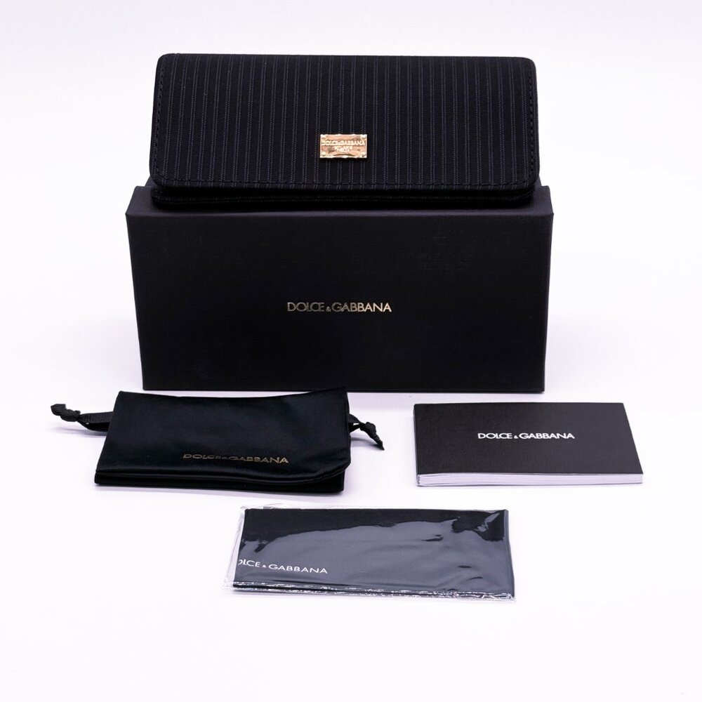 NEW Dolce & Gabbana DG2305 Rectangular Black Gold Sunglasses  DG2305 02/87 - Picture 5 of 5